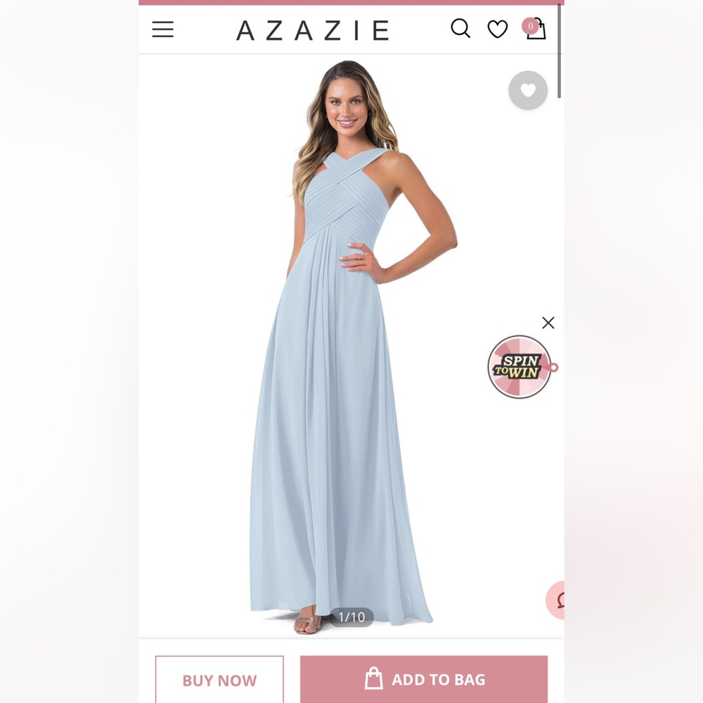 Azazie Kaleigh in color Mist